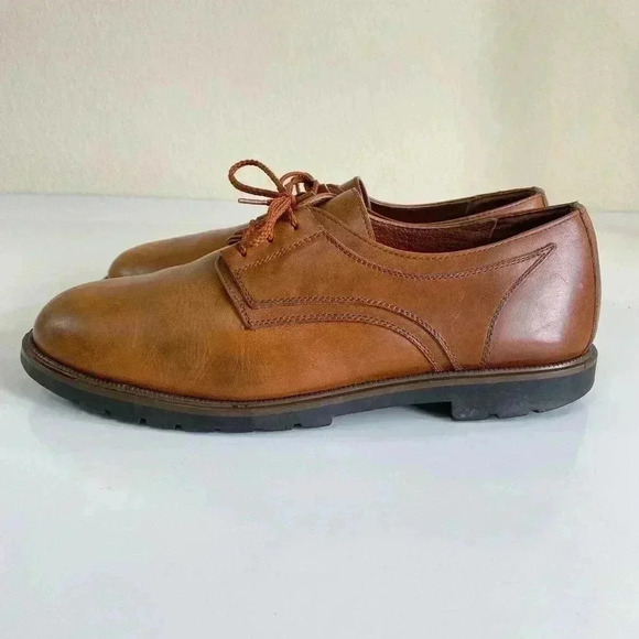 Bass Mens Oxford Dress Shoes Brown Leather Waterproof Lace Up 10 M main image 11
